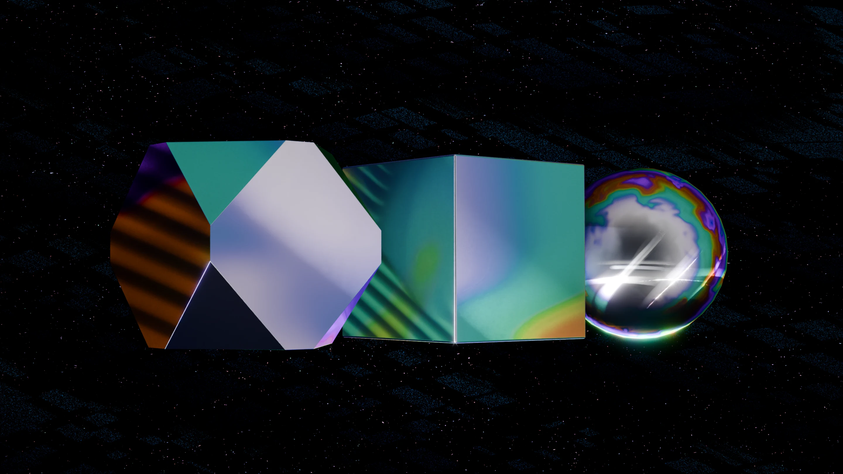 Iridescent holography material study